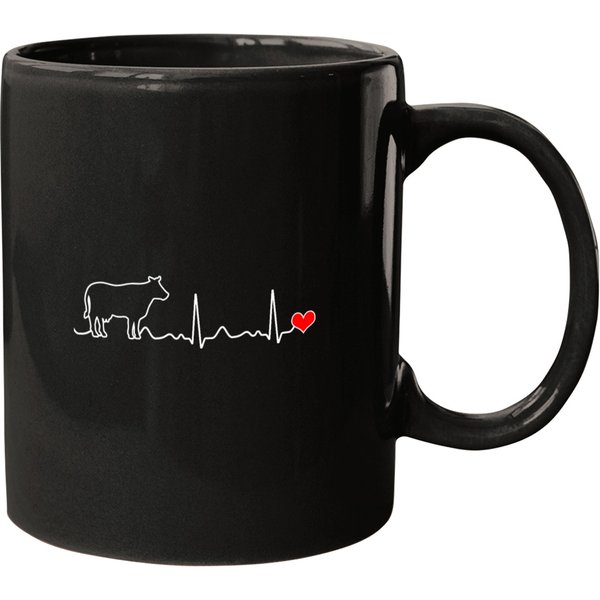 I Love My Cow Valve Ekg Heartbeat Heart Patient Mugs-image