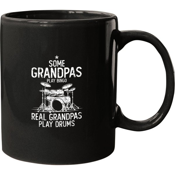 Real Grandpa Play Drums Funny Drummer Grandpa Pe Mugs-image