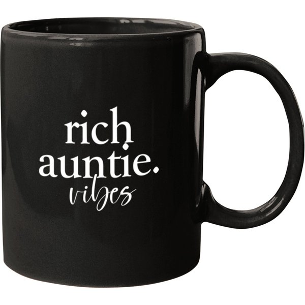 Rich Auntie Vibes Cool Best Aunty Humor Birthday Mugs