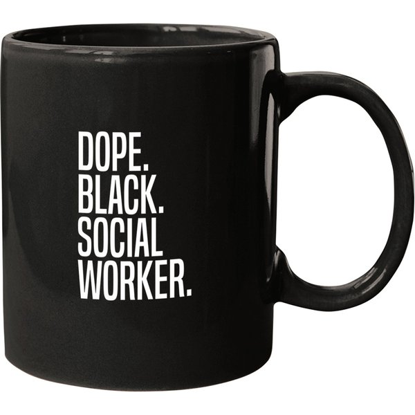 Dope Black Social Worker Mugs-image