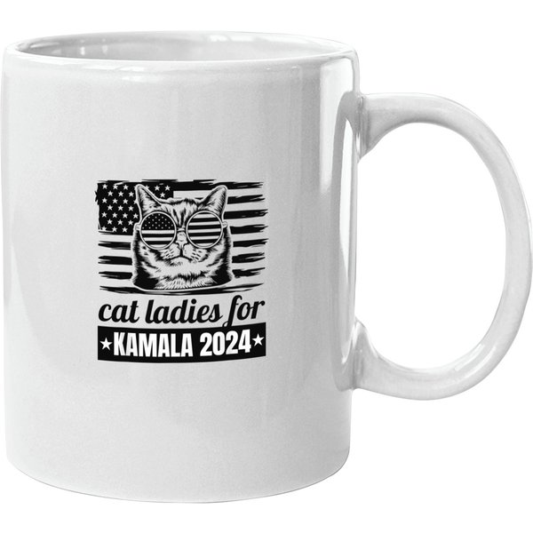Kamala 2024 Cat Lady Vote Cats Feminine Funny Mugs-image
