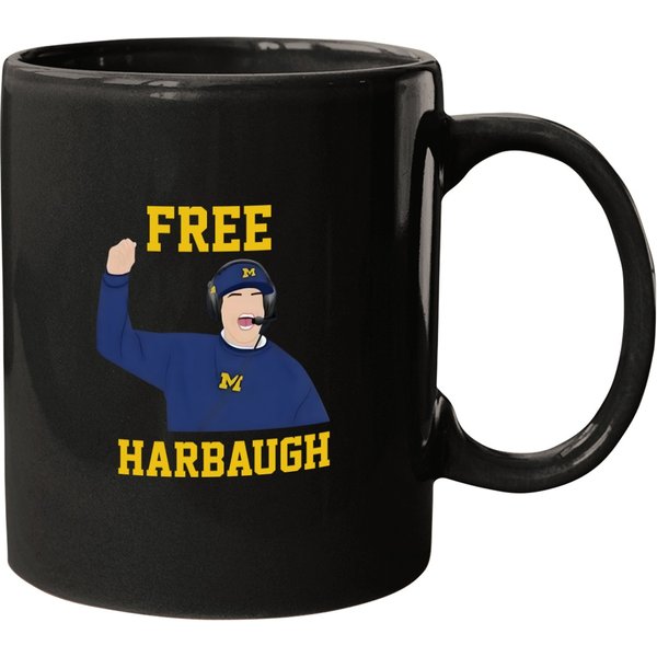 Free Harbaugh Mugs, Free Jim Mugs, Jim Harbaugh, Michigan Football Mugs