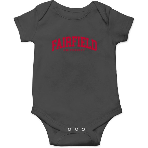 Fairfield University - College Font Curved Onesies
