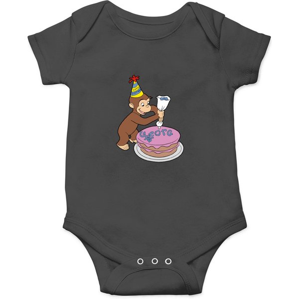Curious George Birthday Cake Onesies