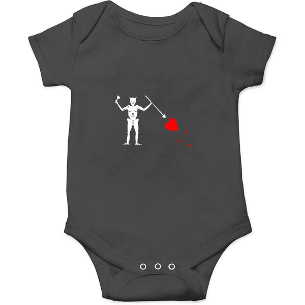 Blackbeard Pirate Flag Jolly Roger Skeleton Halloween T Onesies-image