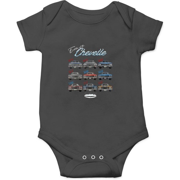 Evolution Of The Chevelle,Ss,Hotrod,Muscle Car,Ss454,Ss427 T Onesies-image