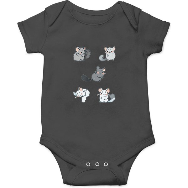 Chinchilla-Cute Grey And Blue Cartoon Animal Pattern Onesies-image
