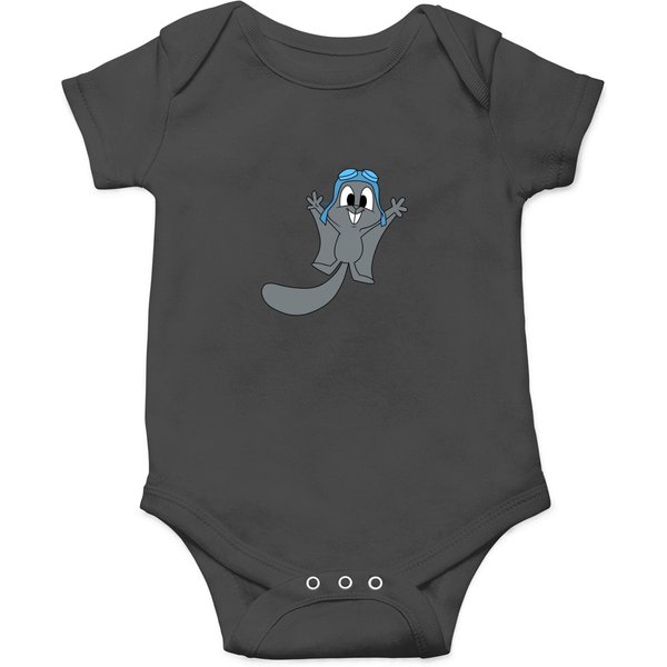 Rocky The Flying Squirrel Sticker Flower Skull Onesies-image