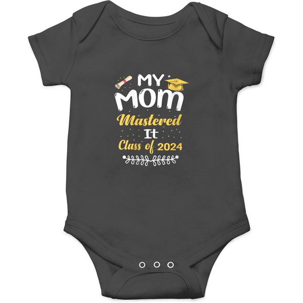 Womens My Mom Mastered It Class Of 2024 Graduate Senior Tee Gifts Onesies-image