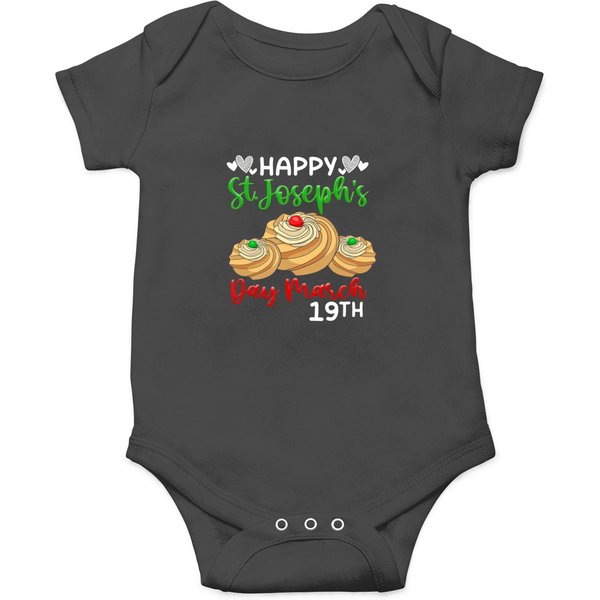 Happy St Joseph's Day March 19Th Saint Joseph Zeppole Cake T Onesies-image
