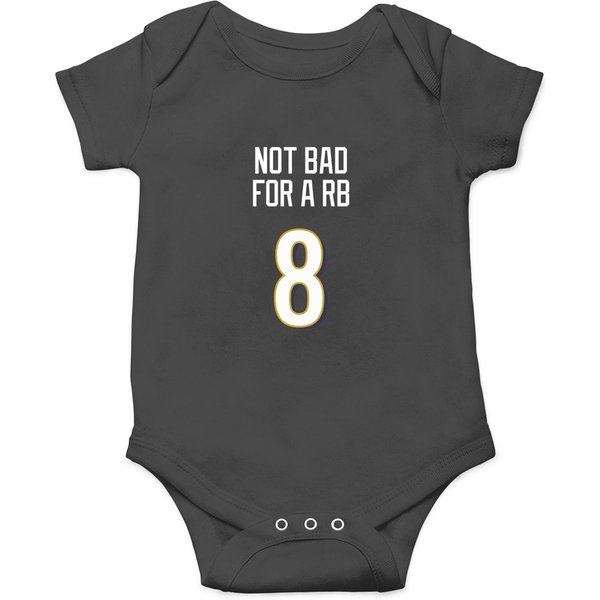 Limited Edition Not Bad For A Rb , Lamar Jackson 8, Balti More Ravens Jersey Style , Phone Onesies
