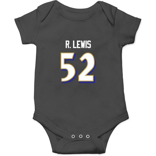 Ray Lewis Jersey 52 Onesies