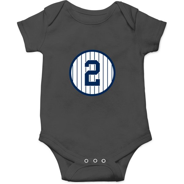 Derek Jeter #2 Jersey Number Sticker Onesies