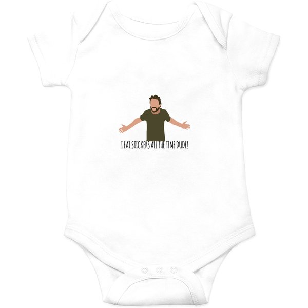 I Eat Stickers All The Time Dude Onesies-image