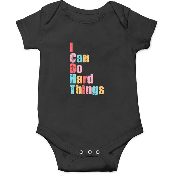 I Can Do Hard Things Vest Workout Summer Casual T-Shirt Onesies-image