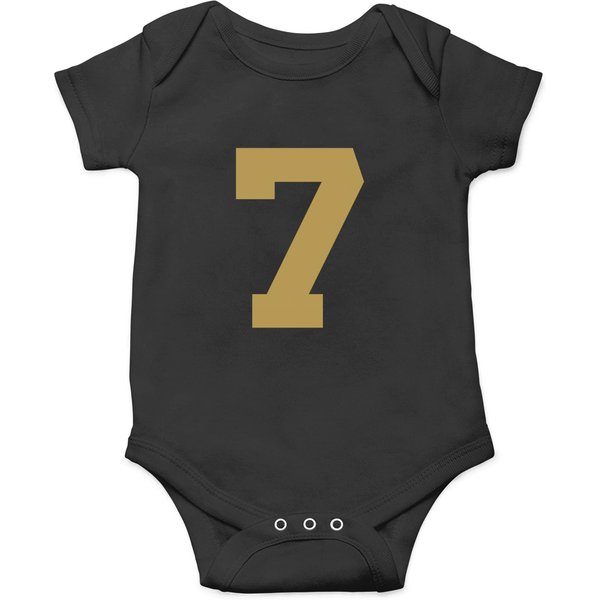 Number 7 Gold Seven Sports Number 7 T-Shirt Onesies-image