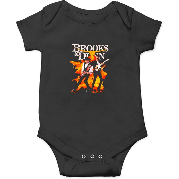 Brooks And Dunn Country Fan Merchandise Classic Country Band T-Shirt Onesies-image