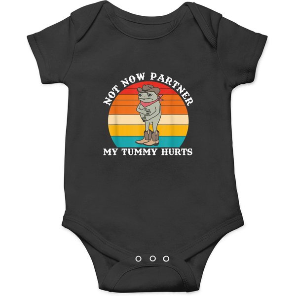 Not Now Partner My Tummy Hurts Ibs Lactose Intolerant Frog Onesies-image