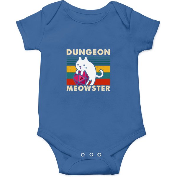 Dungeon Meowster Funny Dnd Table Gamer Cat D20 Onesies-image