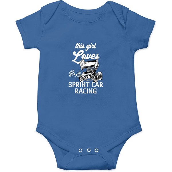 Sprint Car Girl Loves Racing Onesie-image