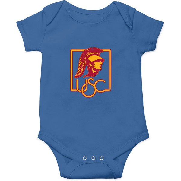 Usc Vintage Usc Lockup Distressed Onesies-image