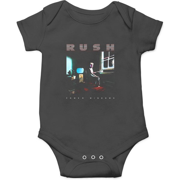 1985 Rush Power Windows Tour Onesies Black, Rush Band Onesies