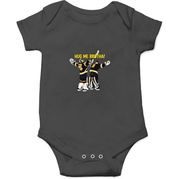 Bruins Linus Ullmark Jeremy Swayman Goalie Hug Panel Onesies-image