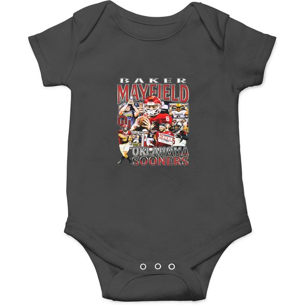 Baker Mayfield Vintage 90S Graphic Style Onesies, Baker Mayfield Onesies-image