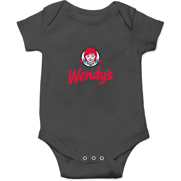 Wendys Fast Food Restaurant Logo Zip Onesies-image