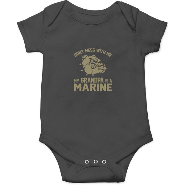 Don't Mess Wiht Me My Grandpa Is A Marine Onesies