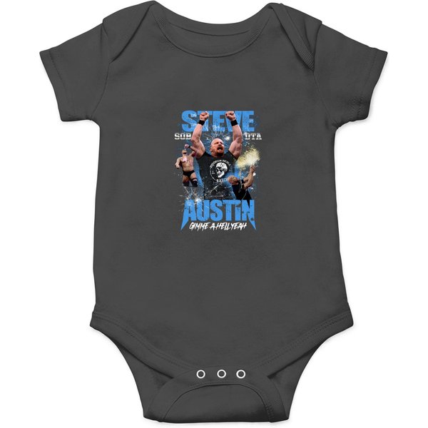 Stone Cold Vintage 90S Graphic Style Onesies, Steve Austin Onesies-image