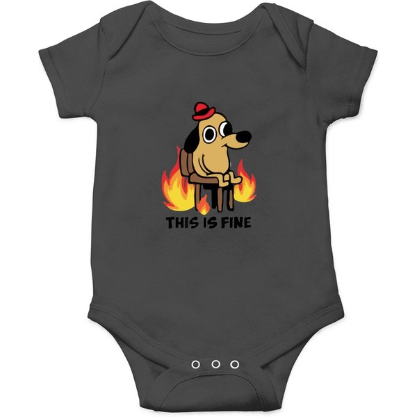 This Is Fine Meme Onesies-image