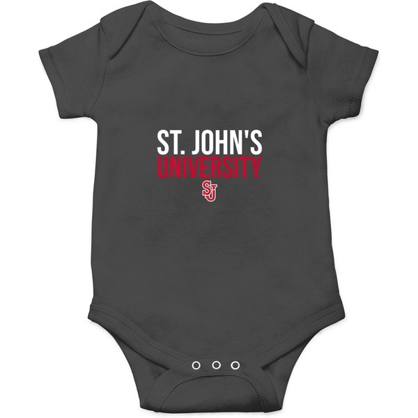St John's University Red Storm Stacked Pullover Onesies-image