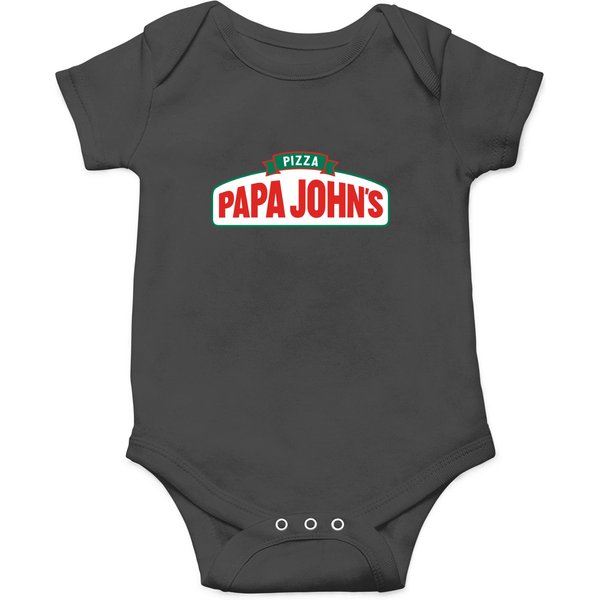 Pizza Papa John's Food Logo Restaurant Onesies-image