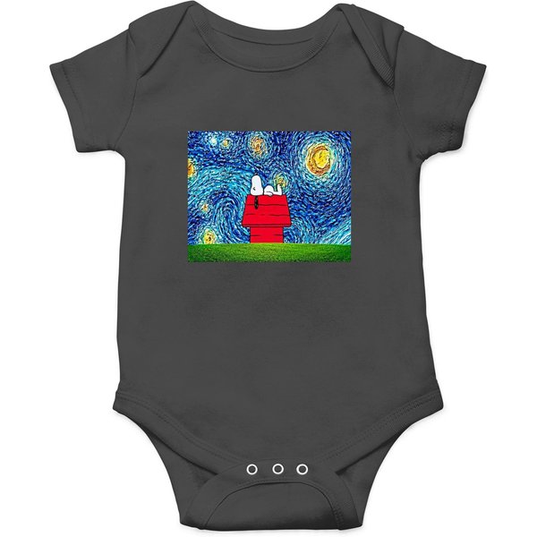 Snoopy Starry Night Van Gogh Parody Onesies-image