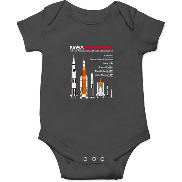 Nasa Rockets - Saturn V, Sls, Saturn Ib, Space Shu Onesies-image