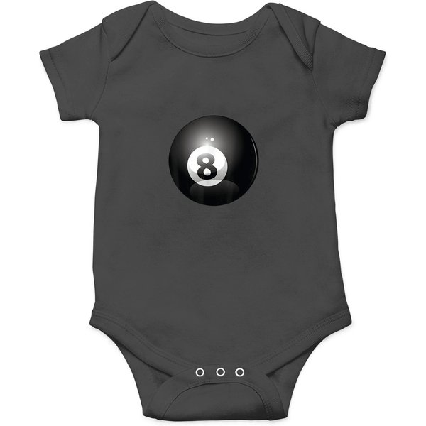 8 Ball Billiards Pool Player Eight Ball Lucky 8 Onesies-image