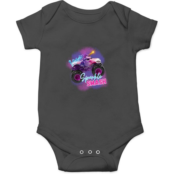 Sparkle Smash Monster Truck Onesies, Unicorn Monster Truck Onesies