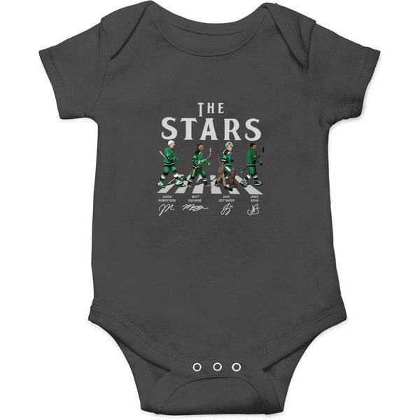 Stars Walking Abbey Road Signatures Ice Hockey Onesies, Dallas Vintage-image