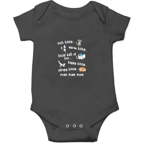 Soft Kitty Warm Kitty Little Ball Of Fur Happy K Onesies-image