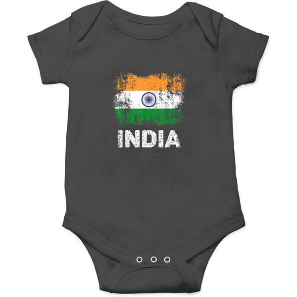 India Flag Shirt Patriotic Indian Flag T-Shirt Onesies-image