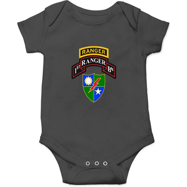Armyss Ranger Patch 1St Ranger Battalion Scroll Tab And Dui Premium Onesies-image