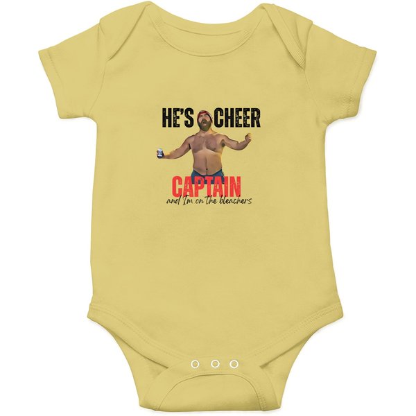 Jason Kelce No Onesies, He's Cheer Captain And I'm On The Bleachers Onesies-image