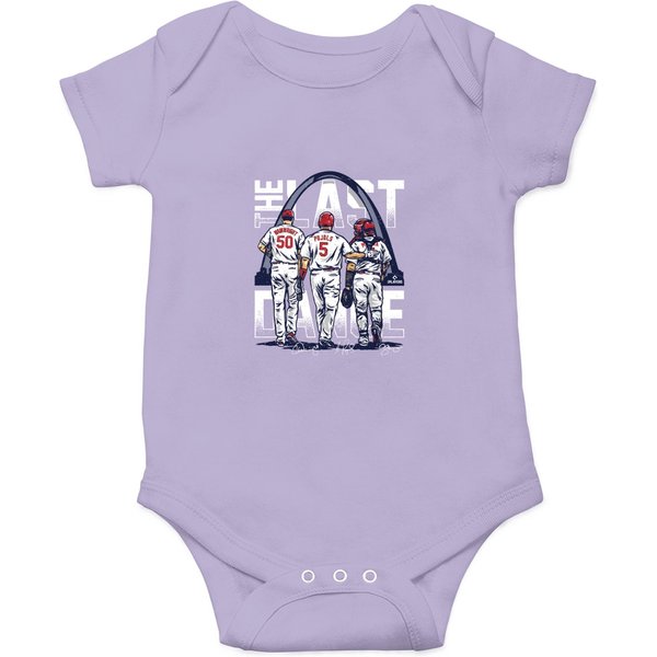 Adam Wainwright Men's Cotton Onesies - St. Louis Baseball Adam Wainwright Albert Pujols & Yadier Molina St. Louis Last Dance Wht-image