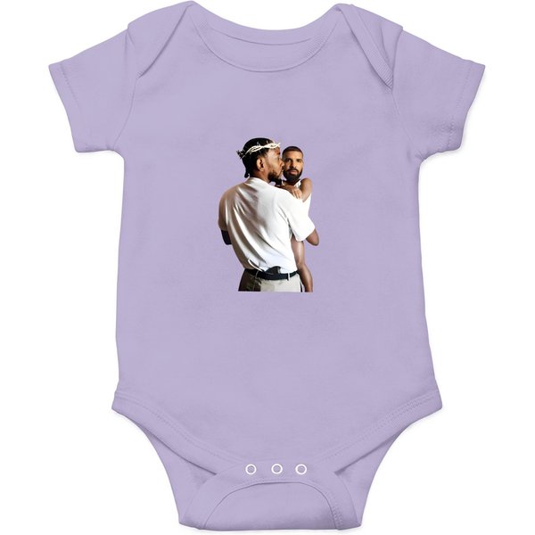 Kendrick Lamar Holding Baby Drake Onesies, Kendrick Lamar Vs Drake Rap Beef Onesies