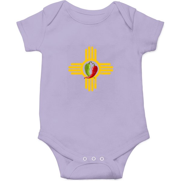 New Mexico Southwest Zia With Red And Green Chil Onesies-image