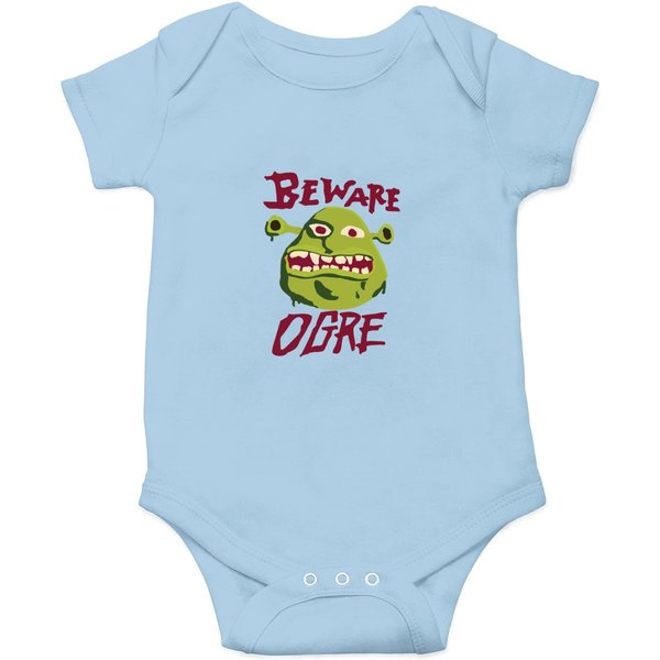 Beware Ogre Shrek Sign Classic Onesies