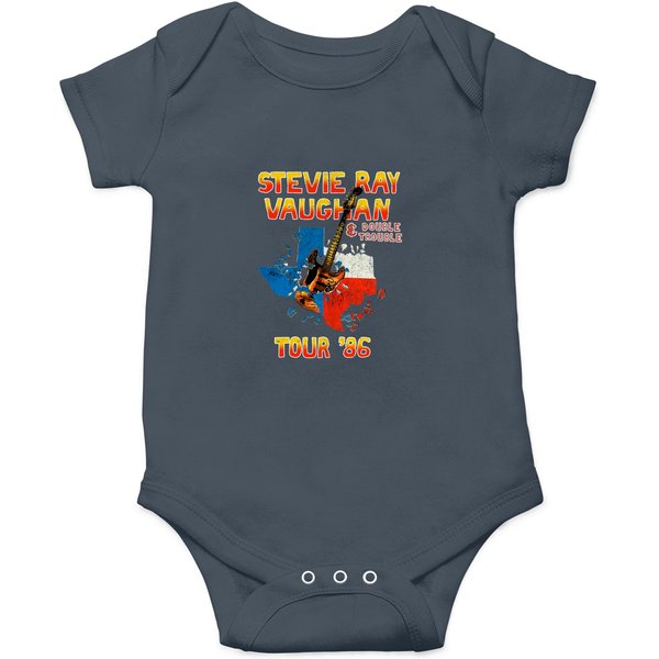 Stevie Ray Vaughan Vintage Double Trouble 1986 Band Onesies