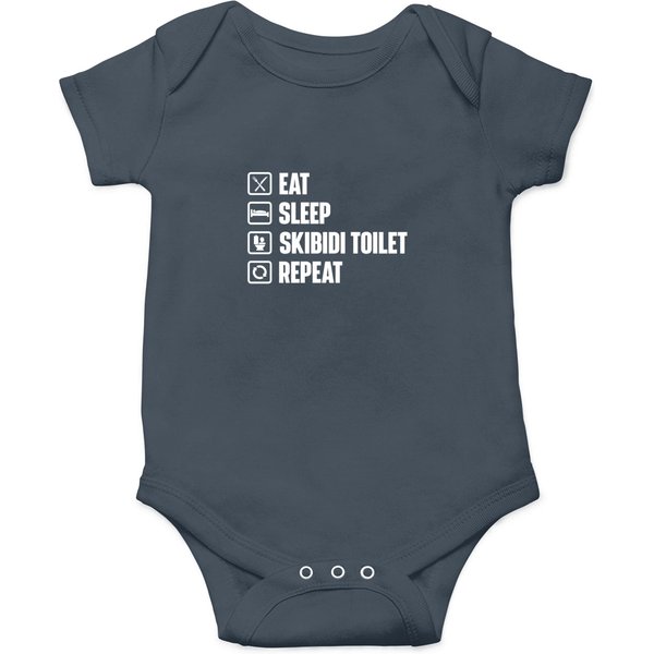 Eat Sleep Skibidi Toilet Repeat - Skibidi Toilet Meme 1 Onesies-image