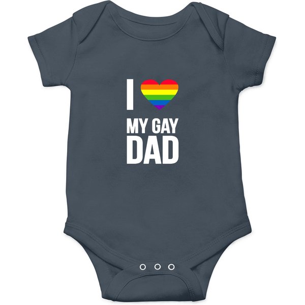 I Love My Gay Dad Father's Day Pride Gift Father Onesies-image